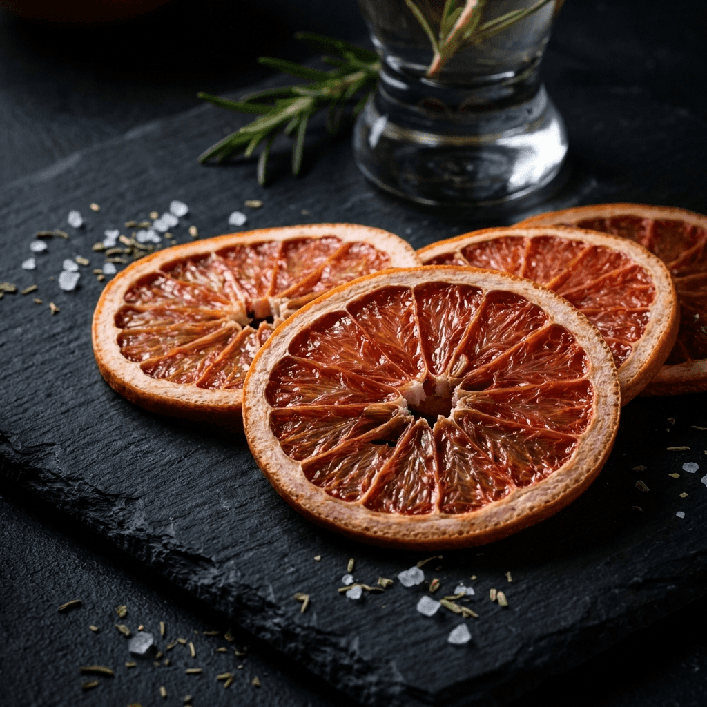 Pamplemousse déshydraté pour garnish cocktail